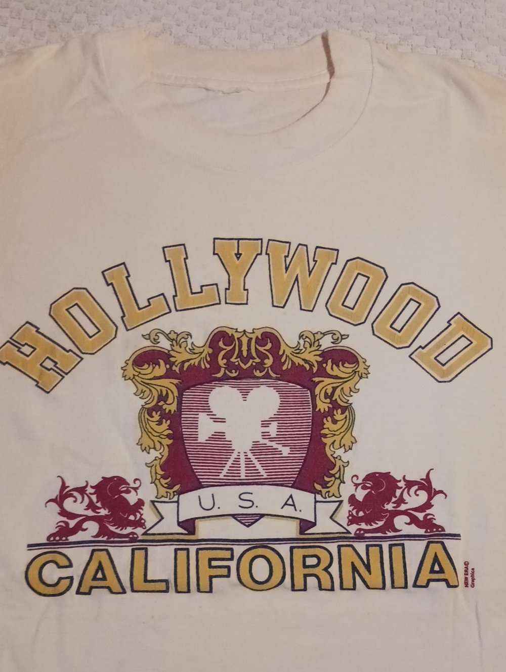 Hollywood California Graphic Tee -Cream🎬 🎥 🎬 📽 🎬